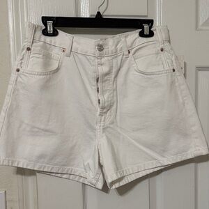 We The Free White High-Rise Denim Shorts